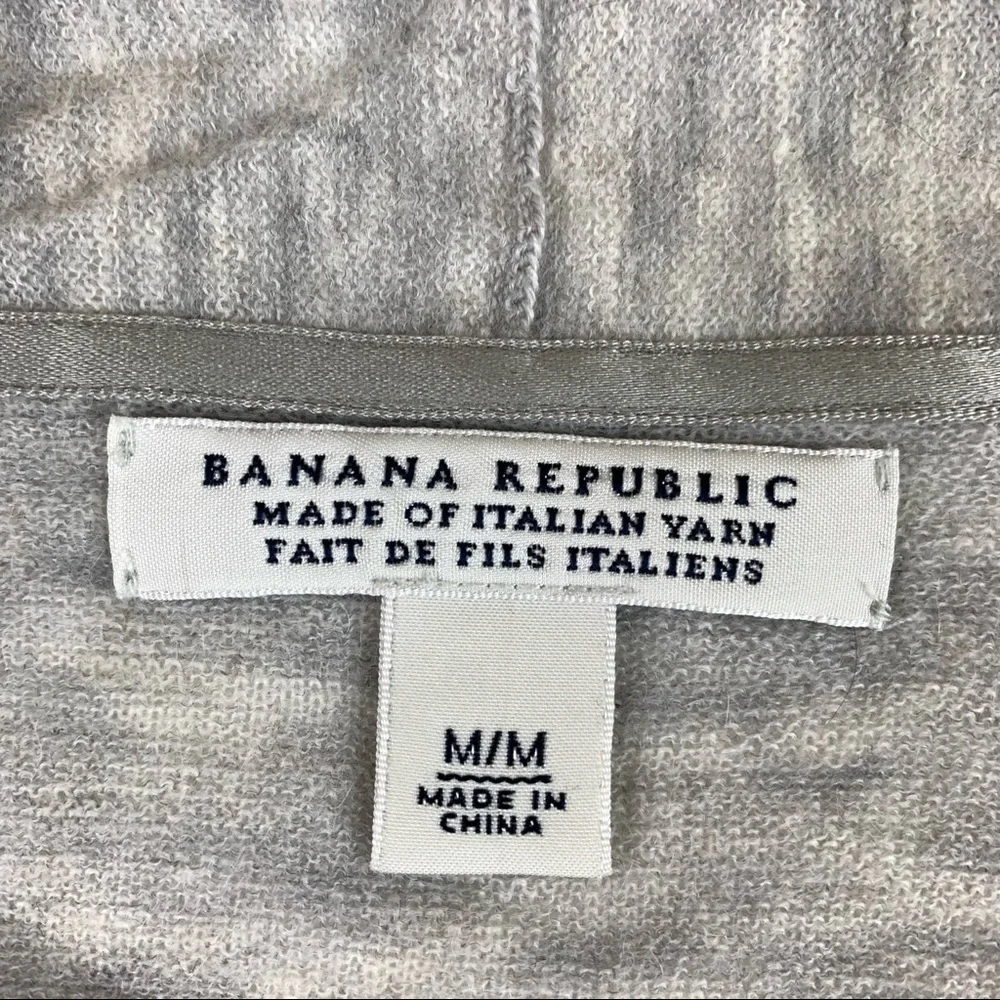 BANANA Republic Grey Italian Yarn Cardigan Medium - Picture 3 of 10